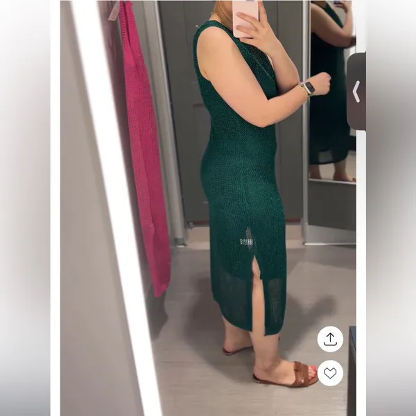 NWT A New Day Midi Tank Dress in Deep Green Size large - Image 7
