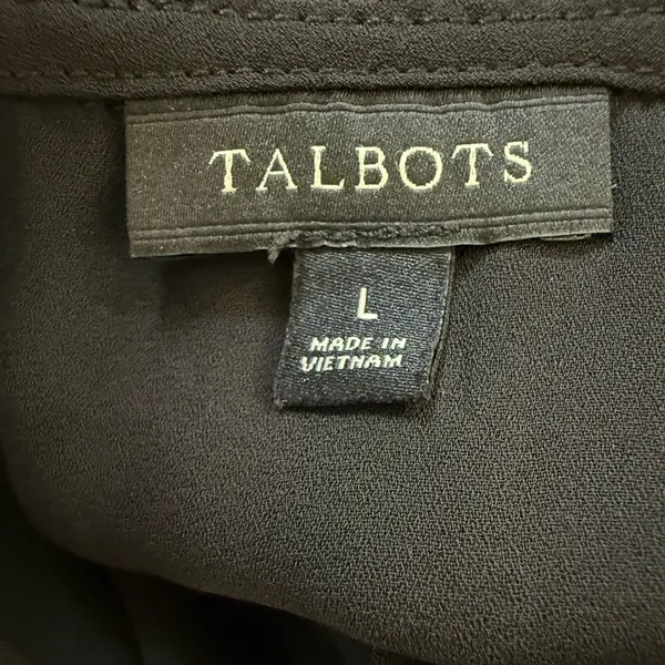 Talbots Sleeveless Ruffled Neckline Blouse Size Large - Image 4