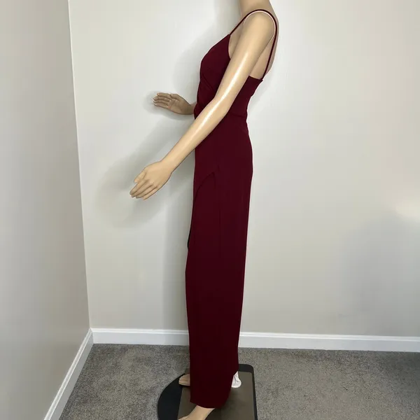 Lulus Sweetest Admirer Burgundy Ruched Surplice Maxi Dress - Image 2