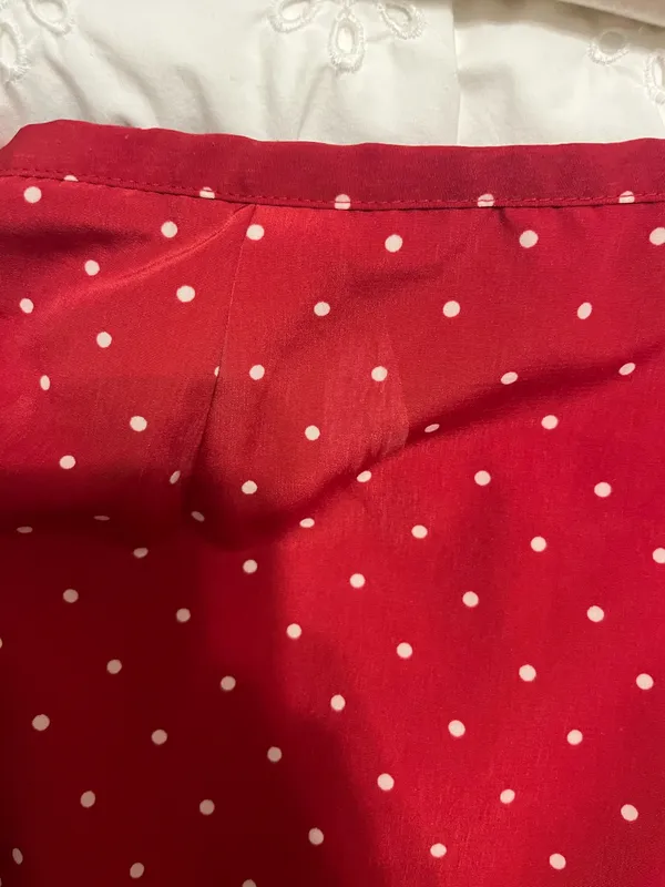 Vintage Red Polka Dot Maxi Skirt - Image 2
