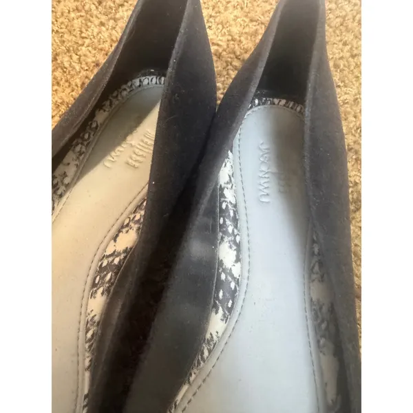 Melissa X Jason Wu Black flocked Peep Toe Bow Flats Shoes Jelly Womens Size 10 - Image 5