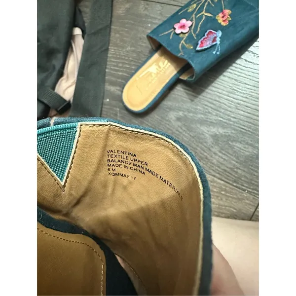 Nanette Lepore Women’s 6M Valentina Embroidered Denim Slides Shoes - Image 6