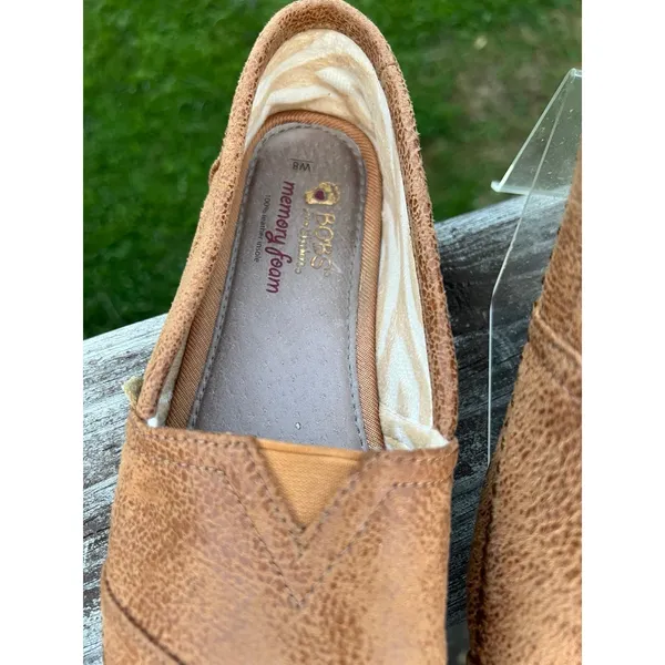 Skechers Bobs Flats Womens 8M Luxe Rain Dance Chestnut Slip On Memory Foam - Image 3