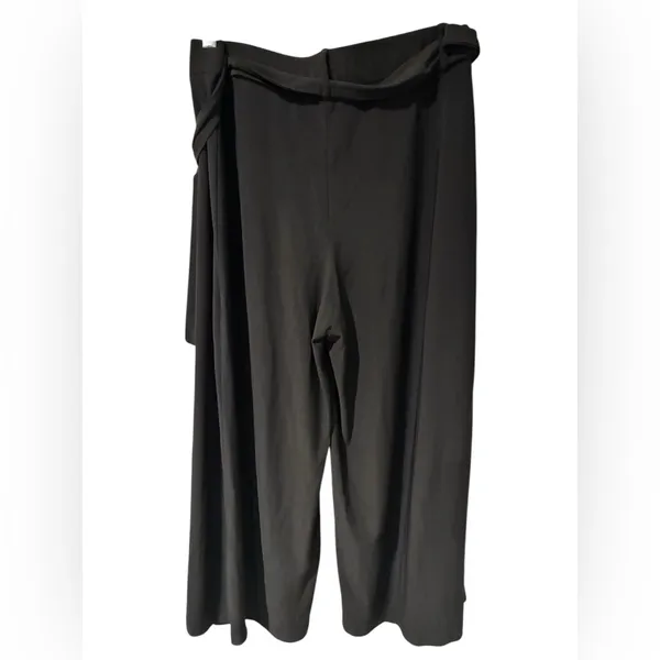 Jules & Leopold Classic Black Wide-Leg Below the Knee Pants Size M - Image 8