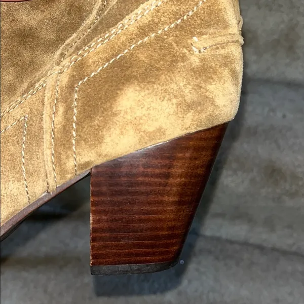 Frye Brown Ankle Boots Suede Slip-On - Image 4