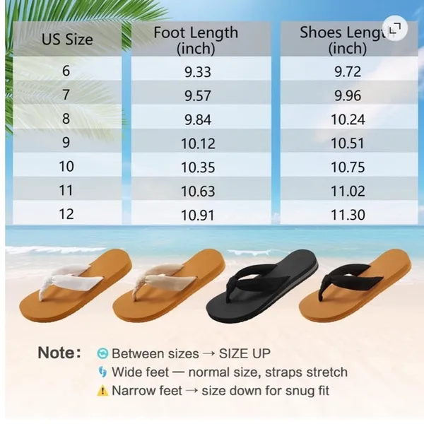 BRAND NEW ~ White Cloth Comfort Beach Summer Flip Flop Thong Sandals ~ 8 - Image 7
