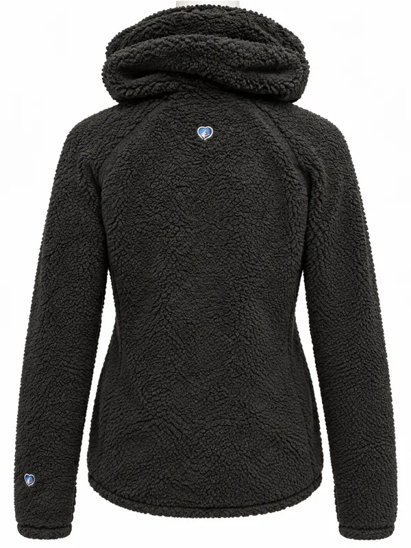 KÜHL Black Charcoal Sherpa Fleece Hooded Jacket Zip Front Size L - Image 3