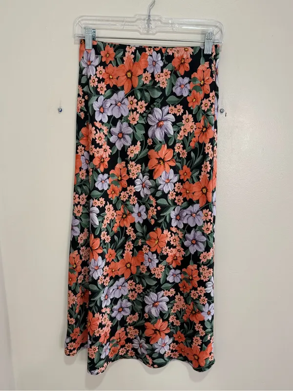 Abel The Label Anthropologie Floral Smocked Maxi Skirt medium - Image 3