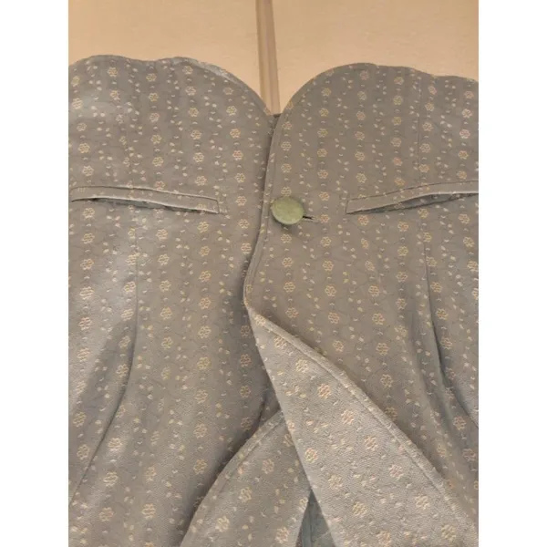 Caslon Blazer Light Blue and White Size M Floral Pattern Single Button Closure - Image 5