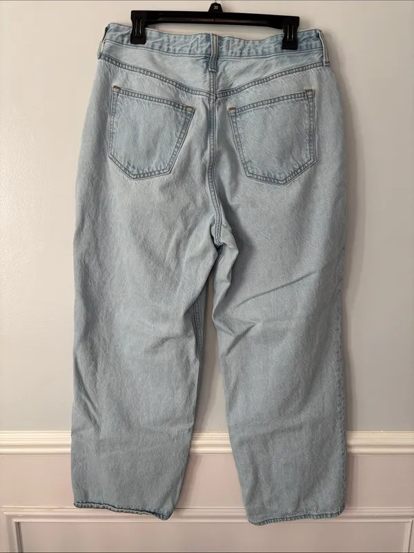 Abercrombie & Fitch Light Blue The Loose High Rise Jeans Sz 31/12 Retro Y2K - Image 5