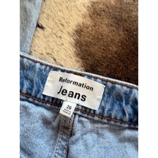 REFORMATION Liza‎ Ultra High Rise In Montego Size 29 - Image 5