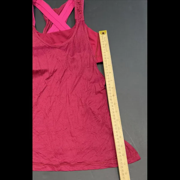 Lululemon Tank Top Bra Red Pink Luxury Designer Athletic Lounge Preppy 6‎ - Image 5