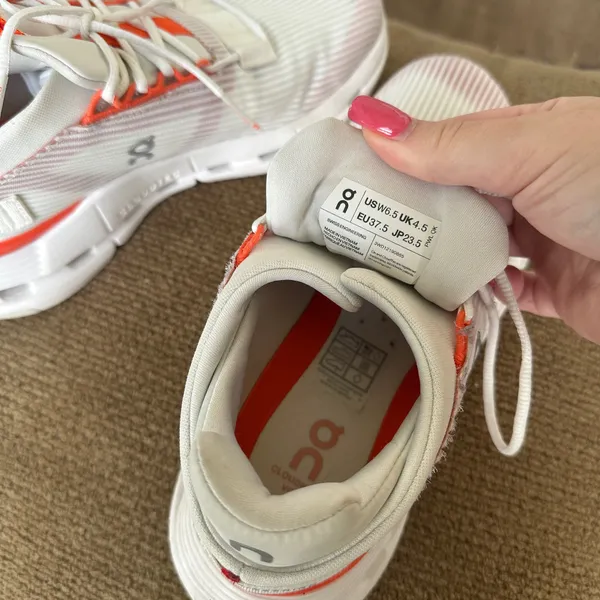 ON Cloudnova Void Sneaker in Undyed White & Flame - Image 5