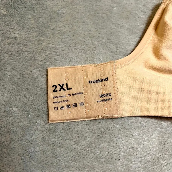 Truekind Bra Daily Comfort Wireless Shaper Bra Beige Nude 2XL XXL - Image 4