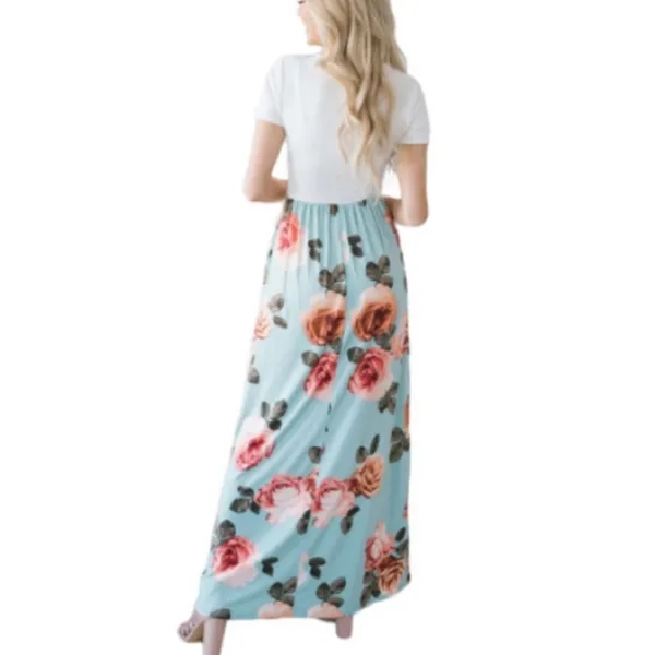 Boho Maxi Dress with Faux Wrap Top - Image 2