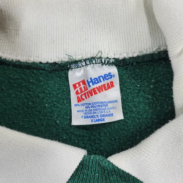 VTG Hanes Washington Evergreen State USA Collar Sweatshirt XL Green Marilyn ‘92 - Image 8