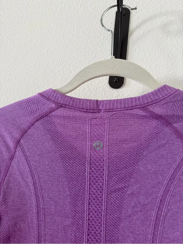 Lululemon Swiftly Tech Long Sleeve Crew Heathered Moonlit Magenta Top - Image 6