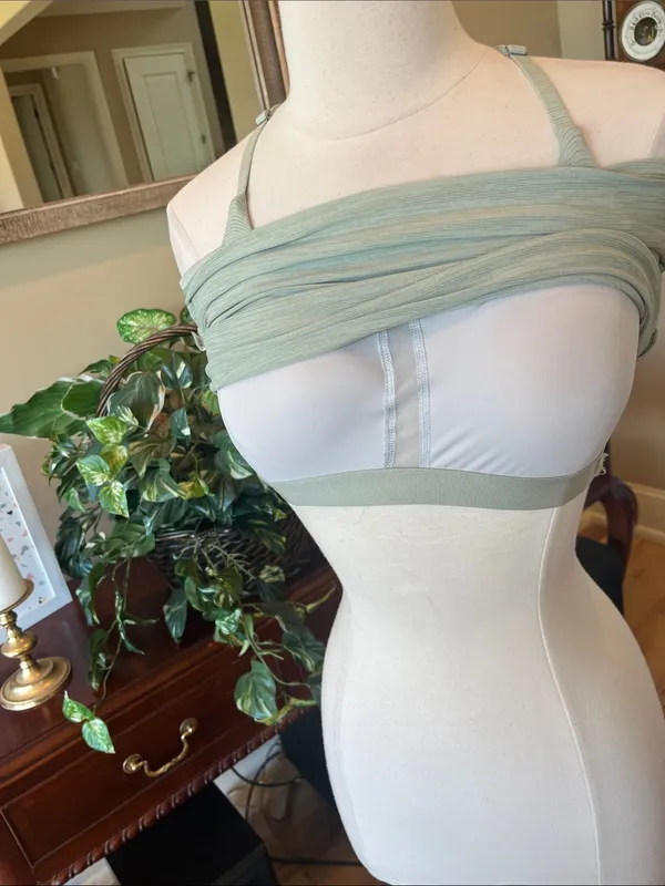 Outdoor Voices Sage Green Strappy Sports Bra Tank Top - Image 12