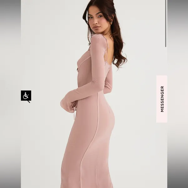 House of CB Ophelia Midi‎ Dress in Blush Size Small NWT - Image 4