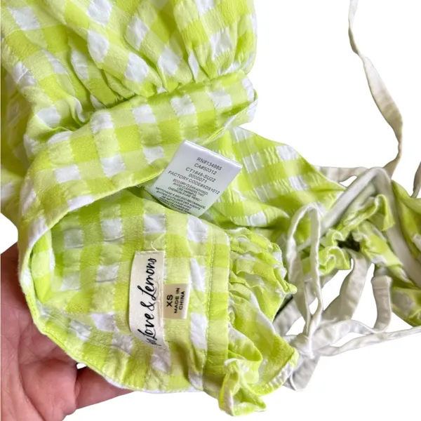 For Love And Lemons Maureen Gingham Crop Top - Image 5