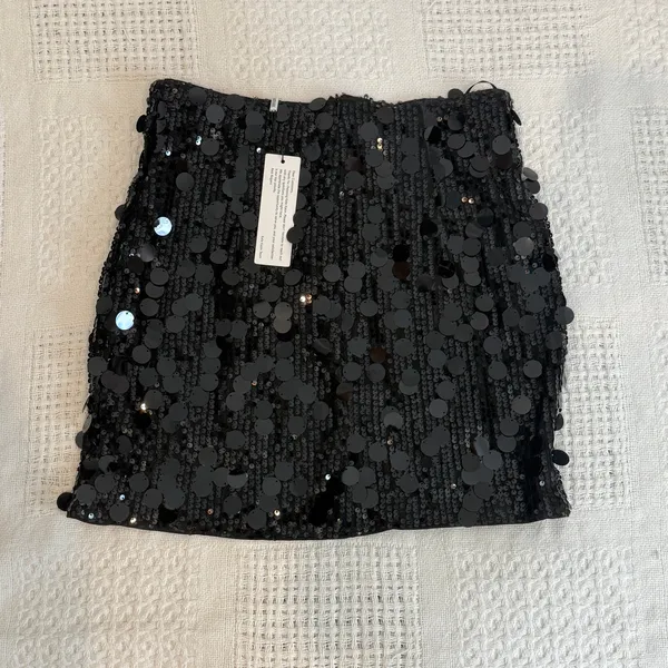 Kate Kasin medium sequin stretch mini skirt bodycon SK 2814 - Image 7