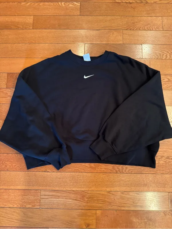 Nike Phoenix Fleece Over-Oversized Cropped Crewneck Sweatshirt Size Large NWOT - Image 2