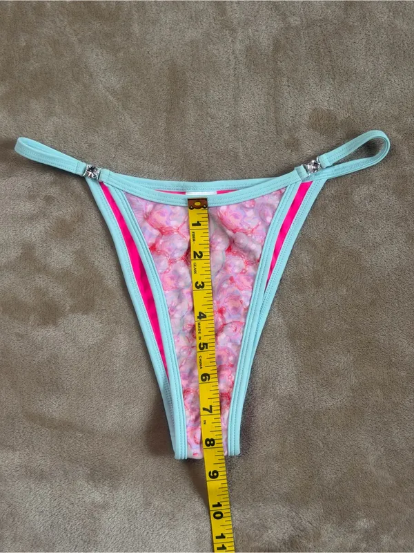 Strawberry Milk Mob Milky Way Bikini Bottom - NWT - Gems - Pink Blue Size Small - Image 5