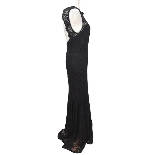 Miusol Lace Maxi Dress Womens S Black Mermaid Evening Gown Formal Prom‎ Wedding - Image 5