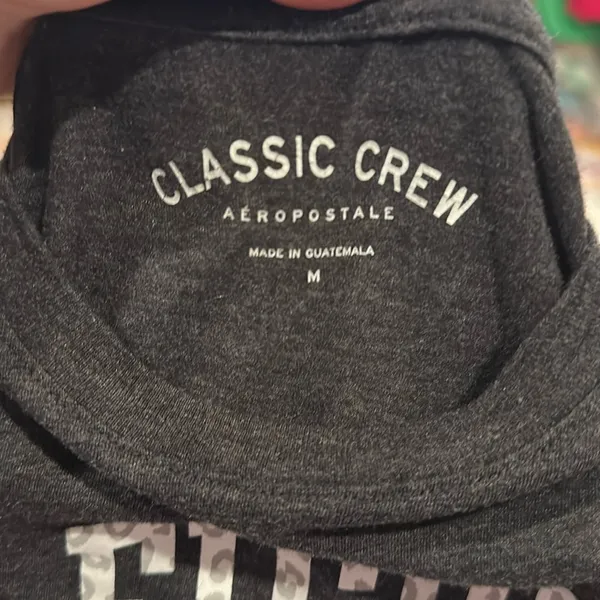 Fierce Female GRAPHIC CLASSIC Aeropostale GREY SHORT SLEEVE TSHIRT M - Image 5