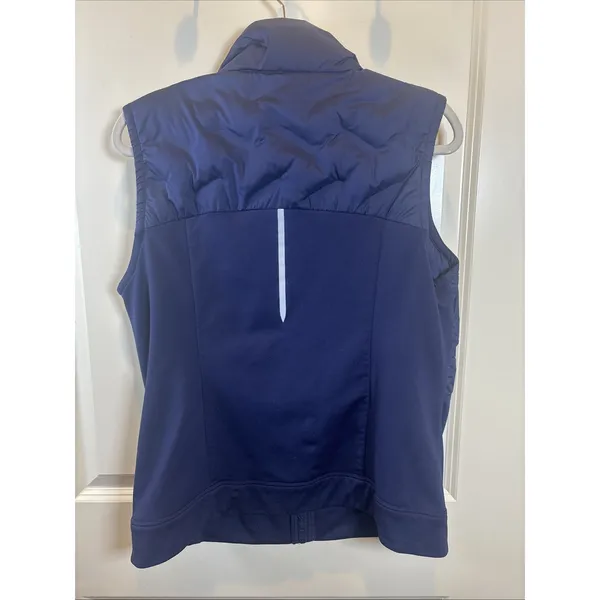 Calia Navy Cold Dash Run‎ Slim Puffer Vest Running Reflective Size Large Active - Image 5
