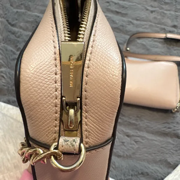 Michael Kors Baby Pink Saffiano Leather Crossbody Bag + Zip Wallet Set - Image 9