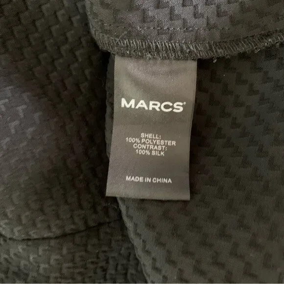 Marcs Black Textured Blouse Silk Peter Pan Collar Long Sleeve Workwear Top M - Image 7
