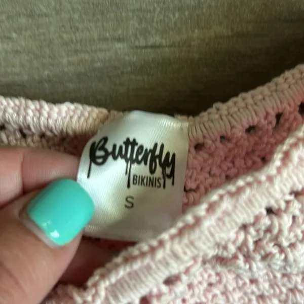 Butterfly bikinis knit shorts Pink - Image 4