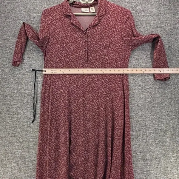 LL Bean Womens Prairie Dress 16 Vintage Cottagecore Simple Rayon Soft Flowy - Image 15