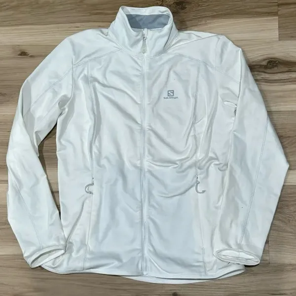 Salomon Sense Running White Athletic Jacket Women’s Medium - Image 2