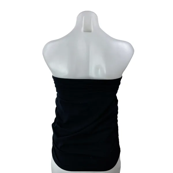 NEW Aritzia Wilfred Purity Black Strapless Jersey Ruched Bandeau Tube Top Sz S/P - Image 3