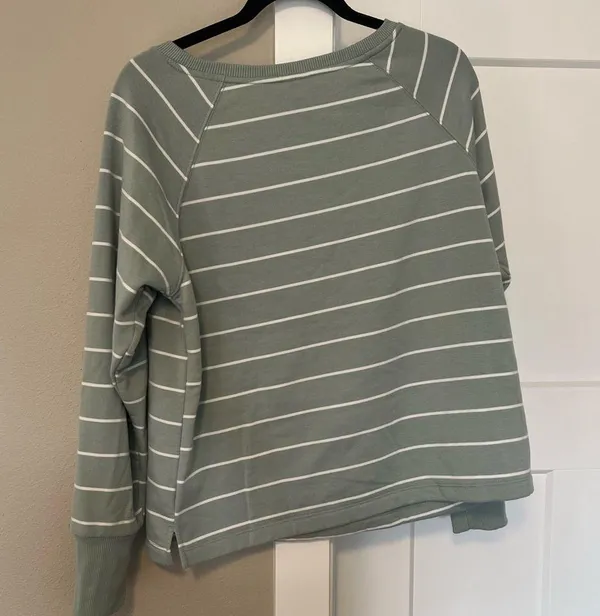 Stars Above Green Striped Sweatshirt - Image 3