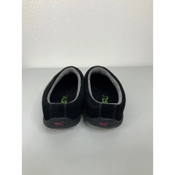 Kuru Draft Womens‎ 10 Black Grey Knit Suede Orthopedic Slipper Mules 200106100 - Image 4