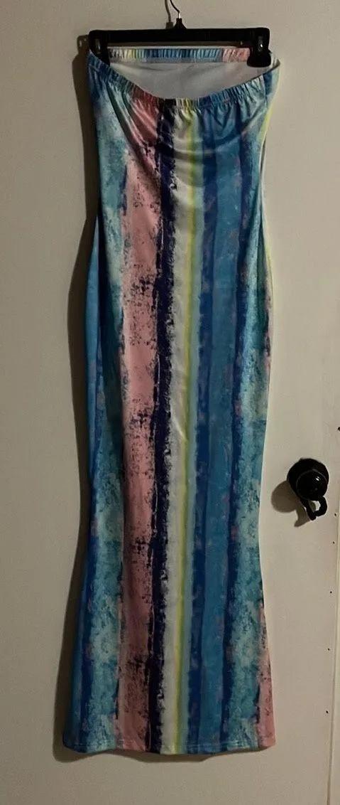 Long Strapless Sun Dress Multiple Size XS - Image 3