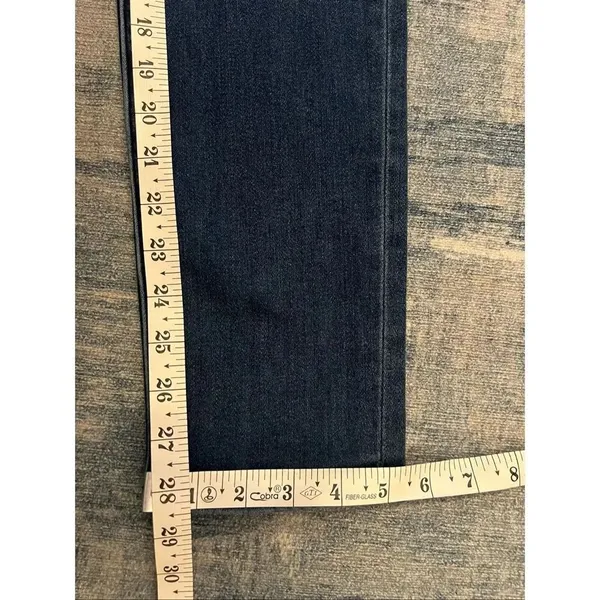 Express Blue Button Fly High Rise Ankle Leggings Women's 4R - Image 7