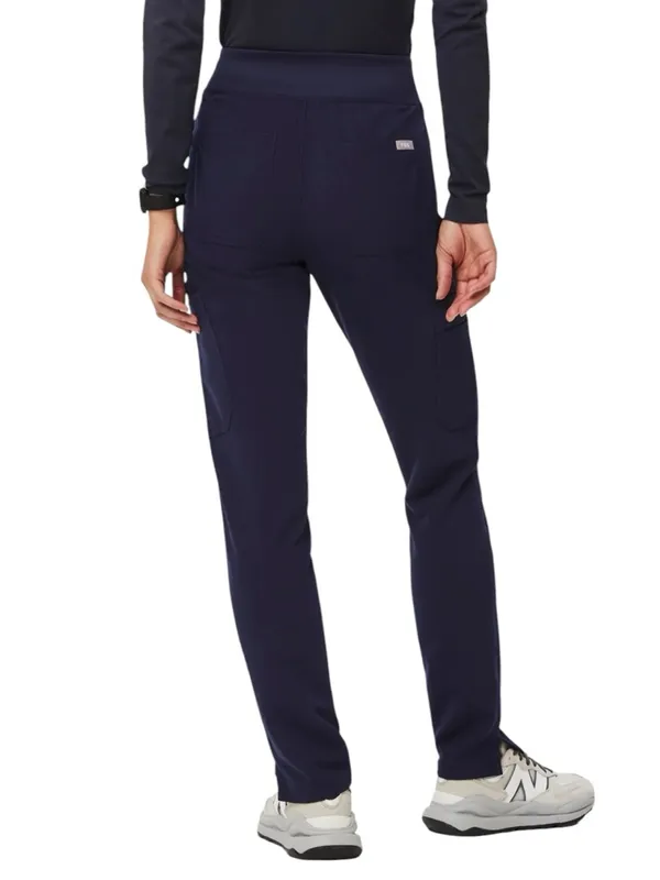 FIGS - Yola Skinny Scrub Pants Navy High Waisted Stretch Jogger Style Size SP - Image 2