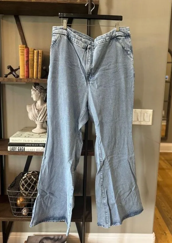 Good American Good Flare Trouser Indigo 551 Blue Womens Size 24 - Image 5