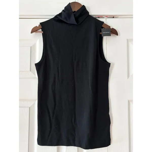 Club Monaco Black Wool Cashmere Blend Sleeveless Turtleneck Top Size M‎ NEW - Image 3