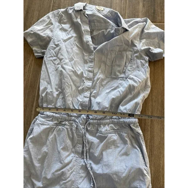 Wilfred Free Zero Blue Short Button Romper w/ Pockets - Image 10