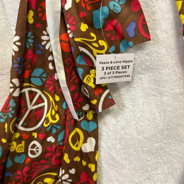 Women’s hippie Halloween costume Brown Size L - Image 3