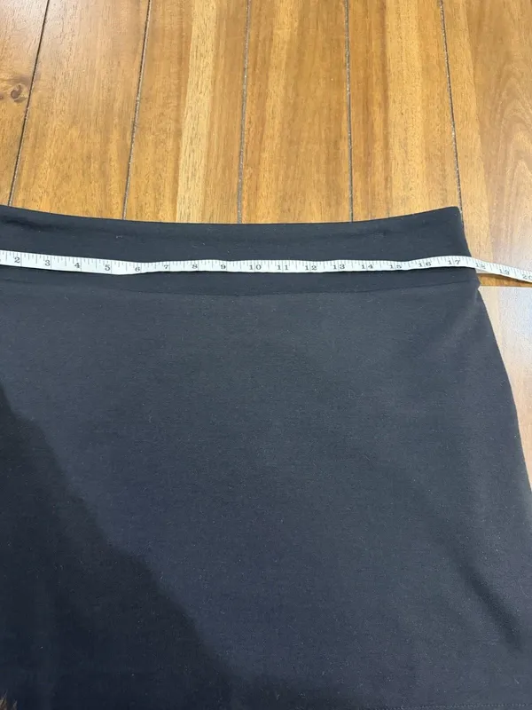 Banana Republic Black Solid A-Line Mini Skirt High Rise Lined Zip Size 10 - Image 4