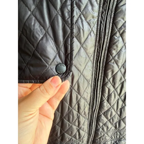 Tumi Women's Black XS Quilted Primaloft Mid-length Full Zip Packable Coat - Image 3