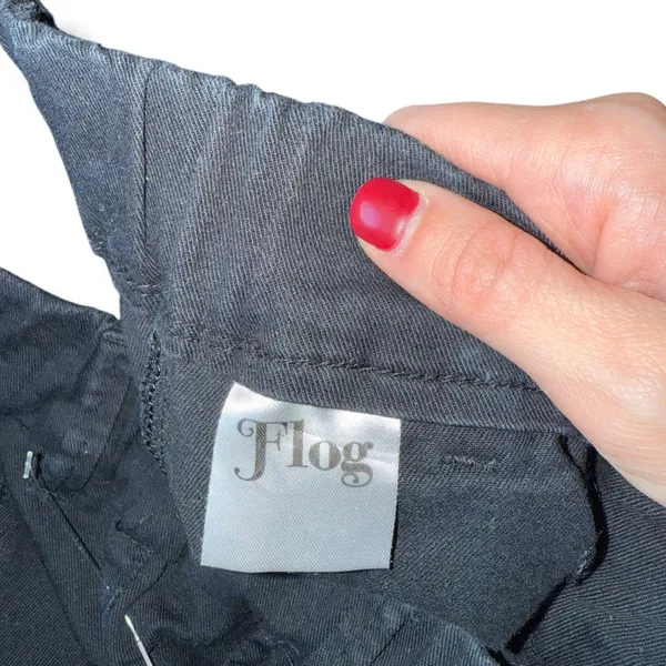 Flog Black Elastic Waist Twill Pants‎ Size 29 Relaxed Fit Casual Trousers - Image 8
