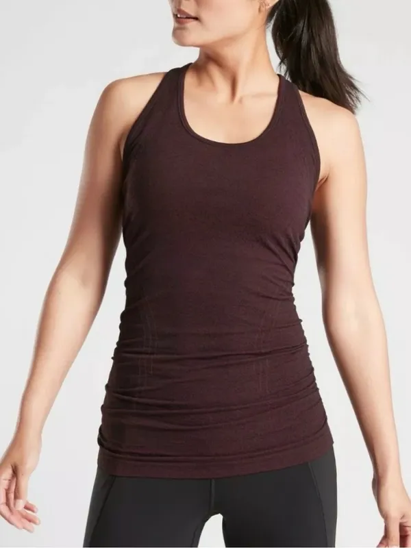 ATHLETA Speedlight Seamless Tank Top - Deep Wine Size XS - Image 7