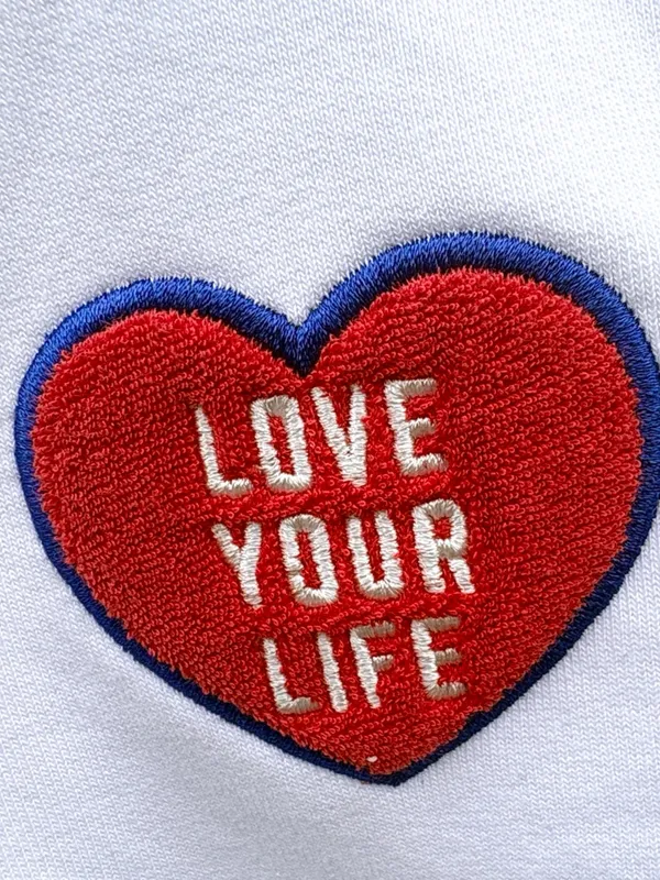 NWT EVEREVE X Lifetime Love Your Life Patch Sweatshirt Size XS - Image 3